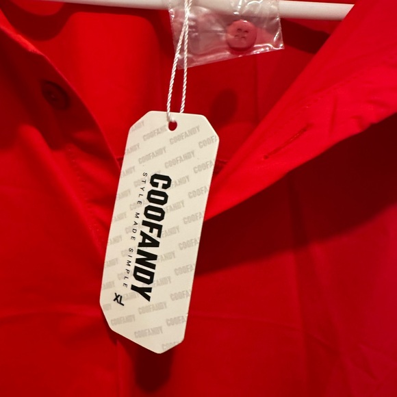 Red Button-Up blouse - Picture 4 of 6